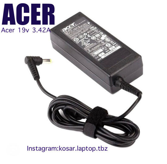 تصویر  Adaptor Laptop Acer 19v 3.42A