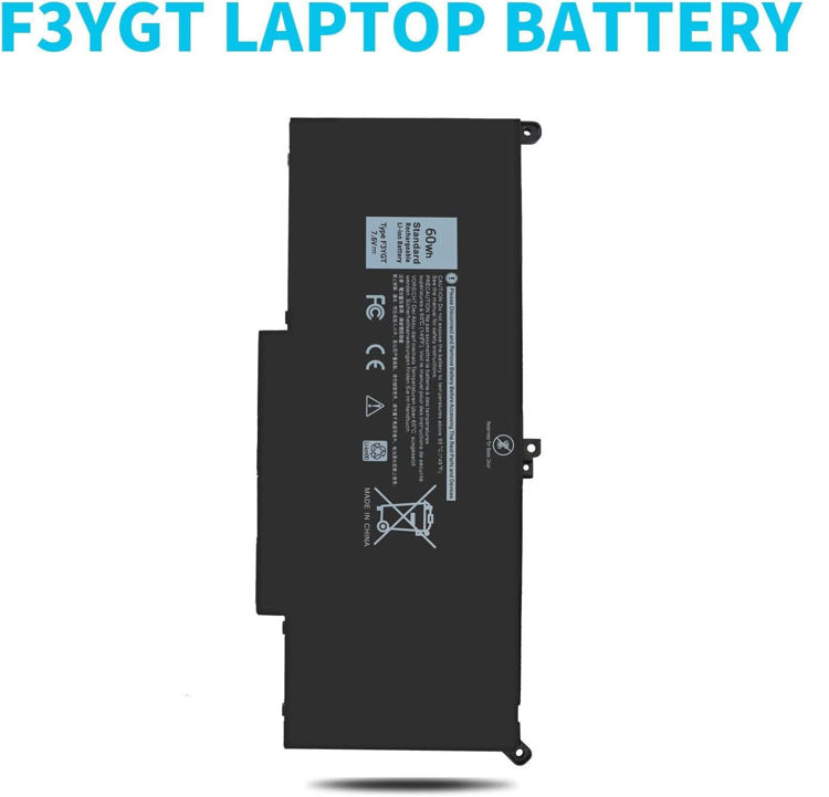 تصویر  باتری لپتاپ دل Battery Dell 7480 7490 7280 7290 7380 7390 F3YGT HH
