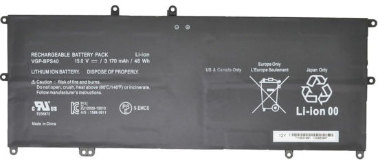 تصویر  باتری لپتاپ سونی Battery SONY BPS40 FSO