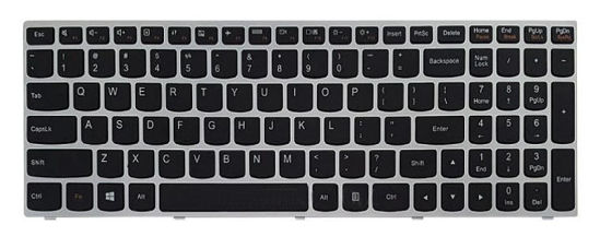 تصویر  Keyboard Lenovo G50-70 با فريم نقره اي