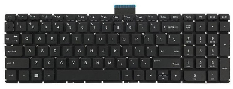 تصویر  Keyboard HP 15-AB 15-AU اينتر کوچک