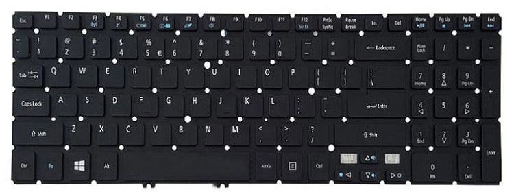 تصویر  Keyboard Acer V5-571 اينتر کوچک بدون فريم