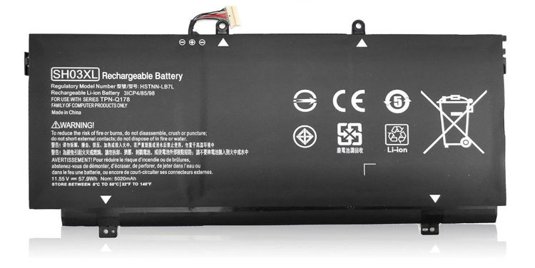 تصویر  باتری لپ تاپ اچ پی Battery HP Spectre X360 Linus با پارت نامبر  SH03XL