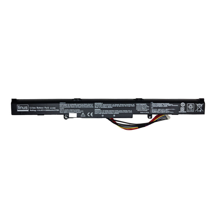 باتری لپتاپ ایسوس Battery Asus X550E N552 A41N1501  HH-نمای روبرو