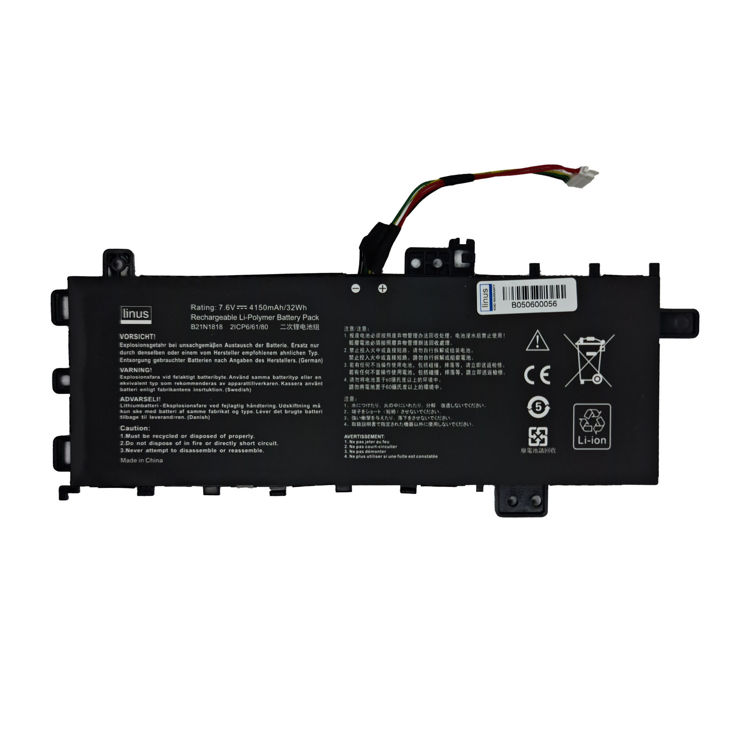 باتری لپ تاپ ایسوس Asus B21N1818 X509 X409 - نمای کلی