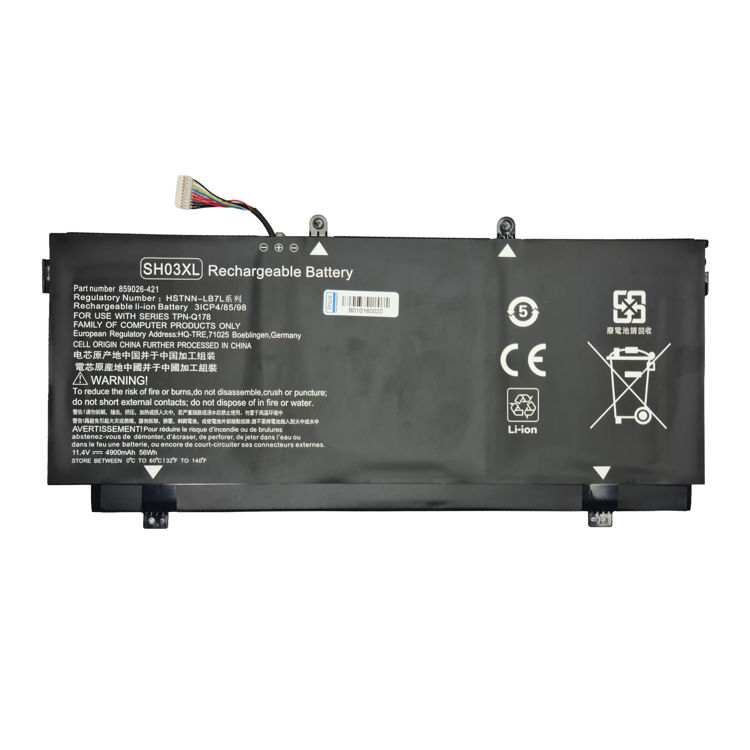 باتری لپ تاپ اچ پی Battery HP Spectre X360 Linus با پارت نامبر  SH03XL-نمای روبرو