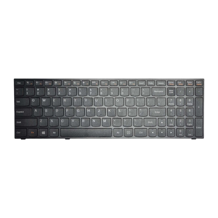 Keyboad Lenovo G50-70 با فريم مشکي-نمای روبرو